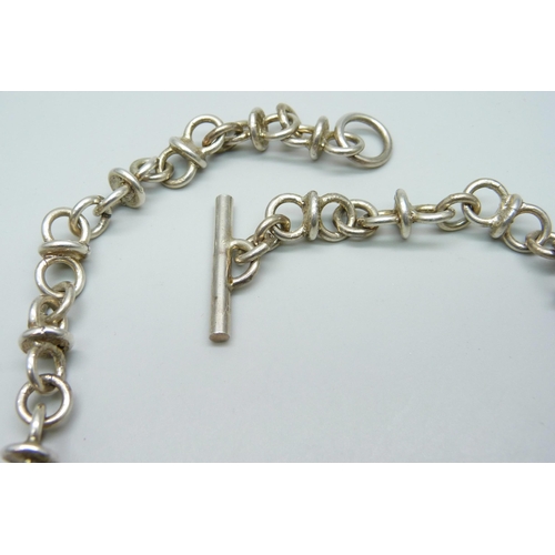 7101 - A silver necklace, 51.5cm, 95g