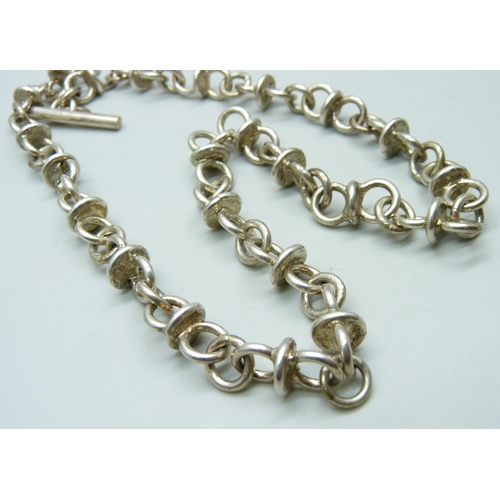 7101 - A silver necklace, 51.5cm, 95g