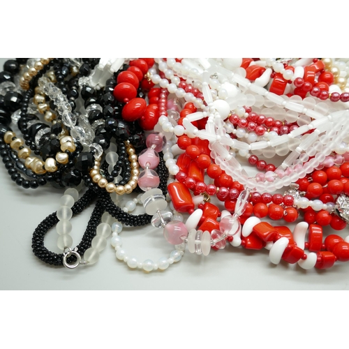 7163 - A collection of Czech bead jewellery, old stock