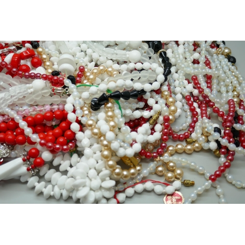 7163 - A collection of Czech bead jewellery, old stock