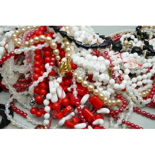 7163 - A collection of Czech bead jewellery, old stock