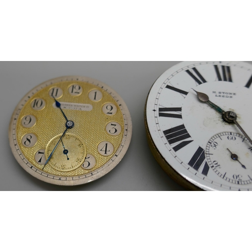 7169 - A collection of pocket watch movements