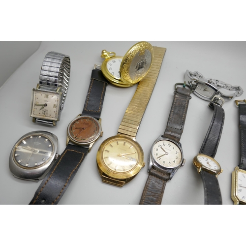 7170 - A collection of pocket watches and wristwatches including Smiths and Rotary