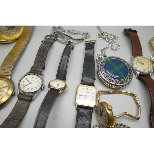 7170 - A collection of pocket watches and wristwatches including Smiths and Rotary