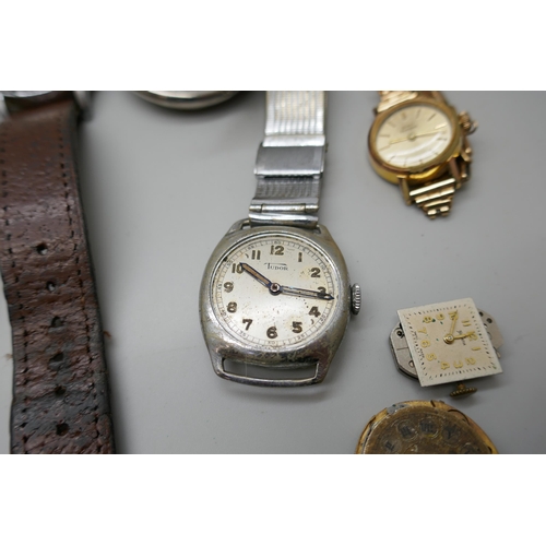 7170 - A collection of pocket watches and wristwatches including Smiths and Rotary