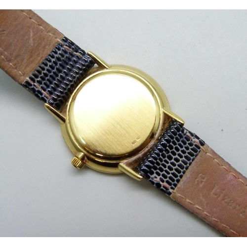 7192 - An 18ct gold cased Omega De Ville quartz wristwatch, 35mm including crown