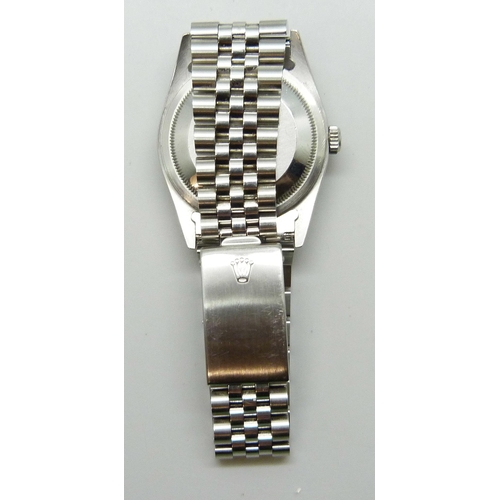 7196 - A Rolex Oyster Perpetual Datejust bracelet watch, reference 16234, stainless steel case, fluted beze... 