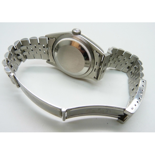 7196 - A Rolex Oyster Perpetual Datejust bracelet watch, reference 16234, stainless steel case, fluted beze... 