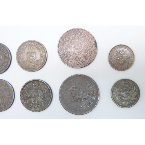 7203 - A collection of Indian coins mainly 18th and 19th century and colonial coinage