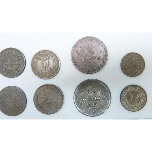 7203 - A collection of Indian coins mainly 18th and 19th century and colonial coinage