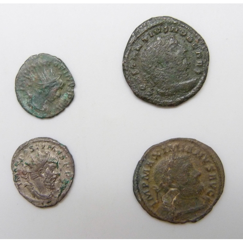 7205 - Roman coins - Postumus, 259-268, Victorinus, 268-270, Maximianus, 286-305, Constantius I, 293-305