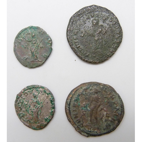 7205 - Roman coins - Postumus, 259-268, Victorinus, 268-270, Maximianus, 286-305, Constantius I, 293-305