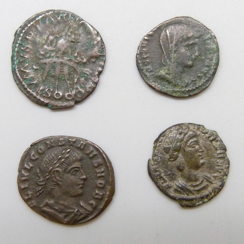 7206 - Roman coins - Postumus, 259-267, Theodora, 337-340, Constantine, 338A, Constans, 408-441