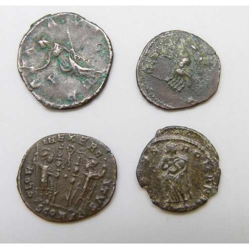 7206 - Roman coins - Postumus, 259-267, Theodora, 337-340, Constantine, 338A, Constans, 408-441