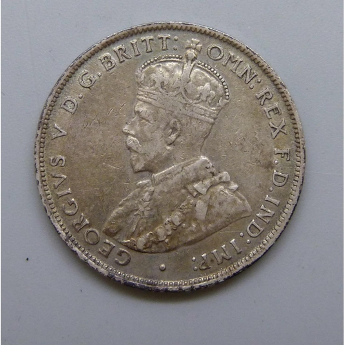 7209B - Coins; 1915 George V Australian Silver Florin key date rare