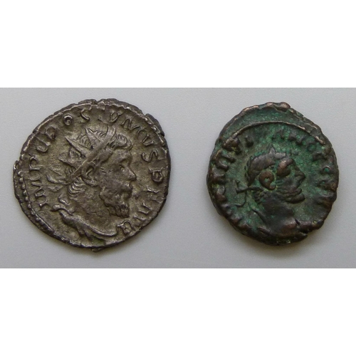 7209C - Coins; Posthumus (259-268) Billon Antoninianus (3.6g) Bust of Posthumus IMP C Postumus PF AVG revers... 