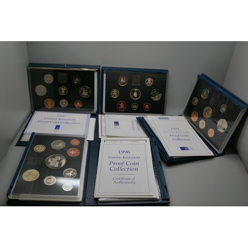 7228 - Four Royal Mint Annual Proof Sets 1990/1994/1995/1996