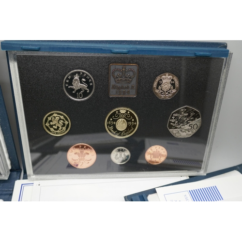 7228 - Four Royal Mint Annual Proof Sets 1990/1994/1995/1996