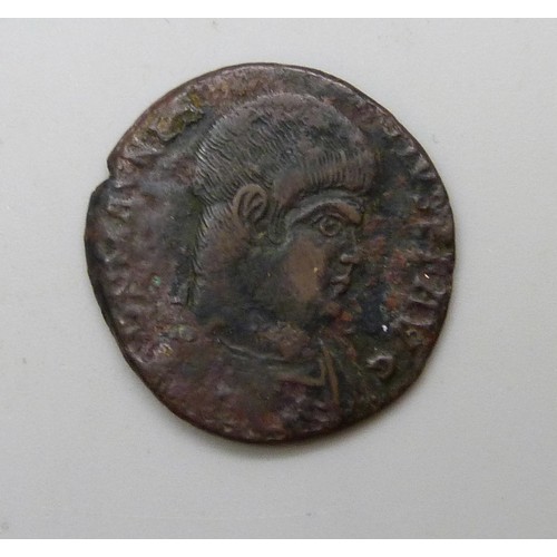 7213 - Coins - Magnentius, 350-353, Double Centenionalis, 6.7g, Christian Empire, very rare