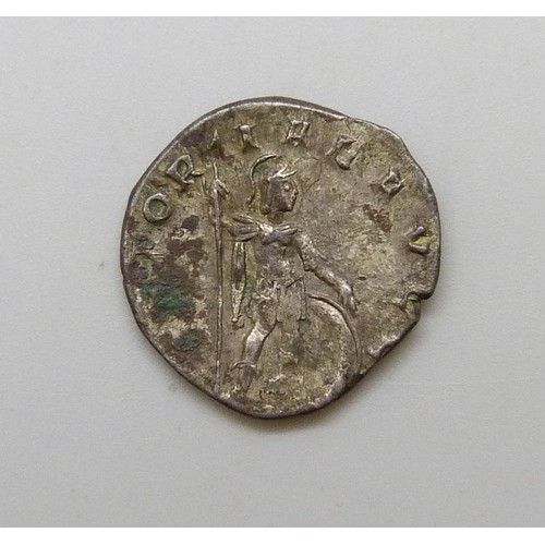 7214 - Coins - Gallienus, 253-268, silver ancient coin, 2.6g, Victory reverse