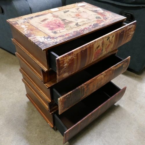 3010 - A Paris themed 5 drawer stack of books