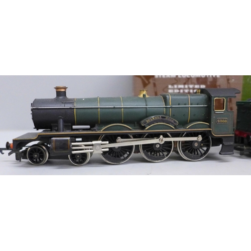 2011 - A Hornby 00 gauge Bulwell Hall model railway locomotive and tender, boxed, and a Hallmark Lionel 746... 