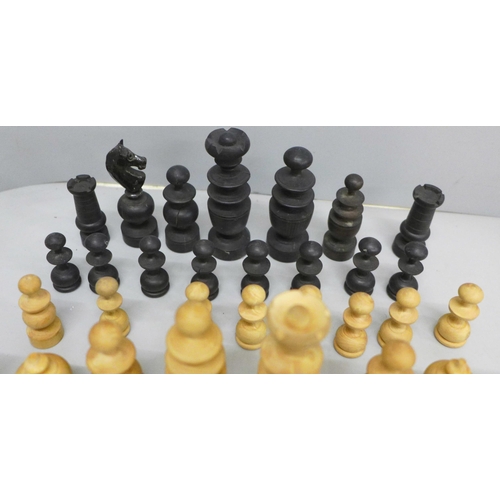 2016 - Two part sets of chess pieces, one missing a knight, other missing four pieces