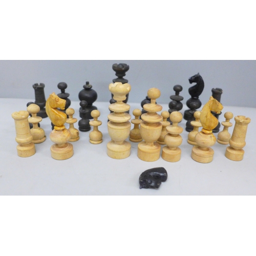 2016 - Two part sets of chess pieces, one missing a knight, other missing four pieces