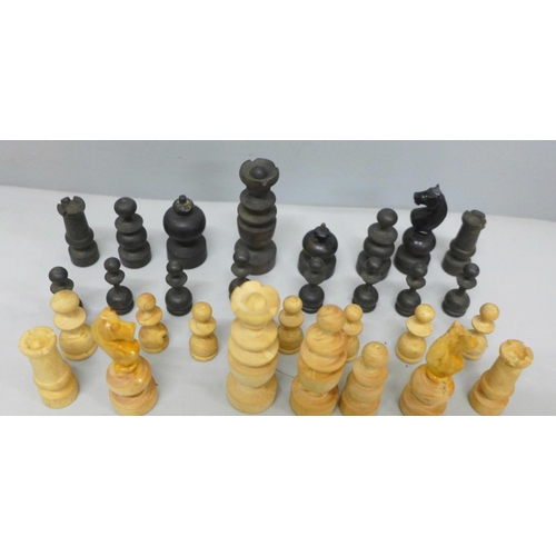 2016 - Two part sets of chess pieces, one missing a knight, other missing four pieces