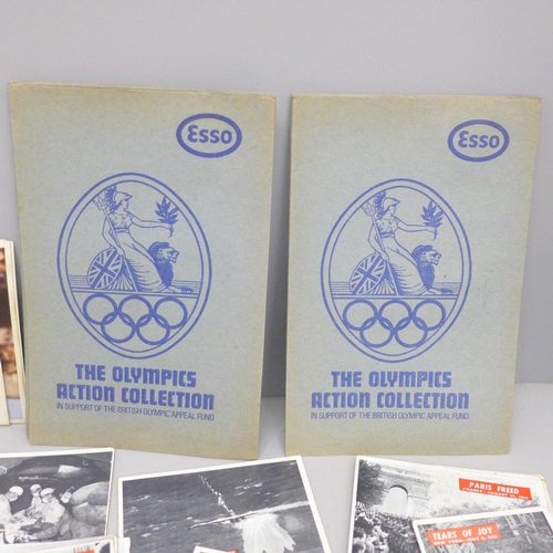 2035 - Twenty-four War Bulletin collectors cards by P.C.G.C. and a collection of 40 ESSO The Olympics Actio... 