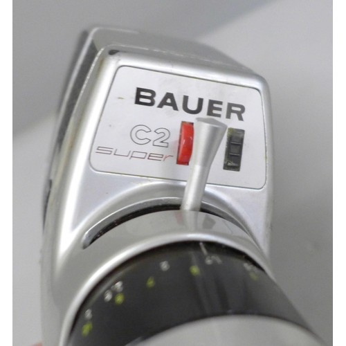 2040 - A Bauer C2 Super 8 camera with instruction booklet, a/f