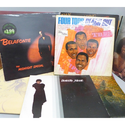 2044 - A collection of twenty-one soul LP records including Four Tops, Chic, Smokey Robinson, etc.