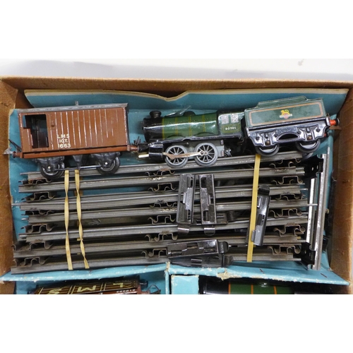 2057 - A Hornby Train No.601 Goods Set, boxed, with one other O gauge model locomotive and tender