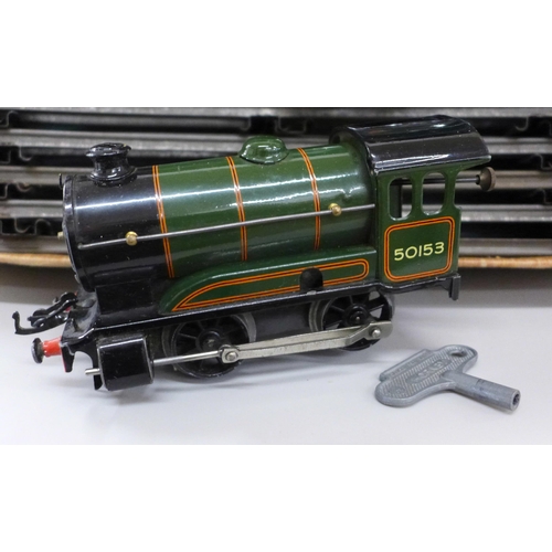 2057 - A Hornby Train No.601 Goods Set, boxed, with one other O gauge model locomotive and tender