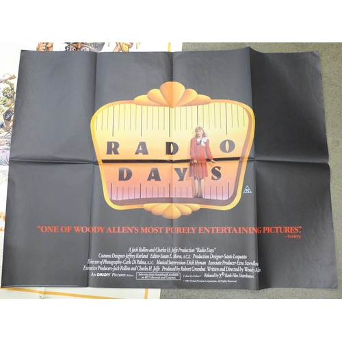 2061 - Three Woody Allen film posters, Bananas, Radio Days and Zelig