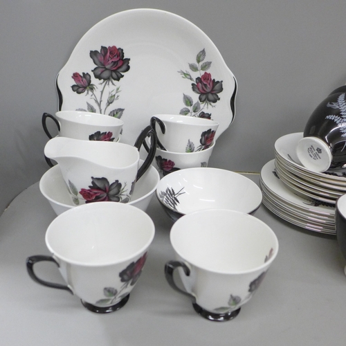 2076 - Two Royal Albert six setting tea sets, Night and Day and Masquerade **PLEASE NOTE THIS LOT IS NOT EL... 