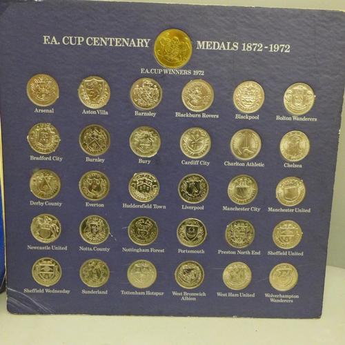 2080 - A Movaleaf album of Worldwide stamps and a FA Cup Centenary 1872-1972 token collection folder