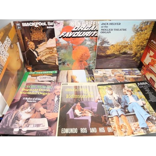 2090 - A collection of LP records including one Abba, one Johnny Cash, easy listening, (50)