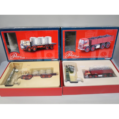 2116 - Six Corgi Passage of Time models, Celebrating 70 Years of the Famous Leyland Clocks, boxed