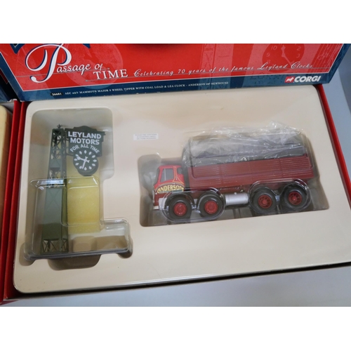 2116 - Six Corgi Passage of Time models, Celebrating 70 Years of the Famous Leyland Clocks, boxed