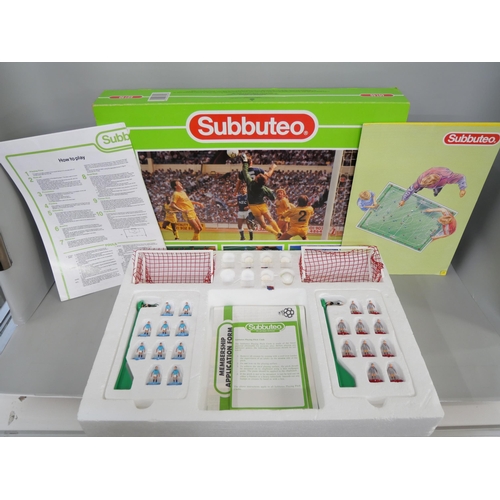 2119 - A Subbuteo 'Continental' Club Edition table soccer game and one other later set lacking pitch