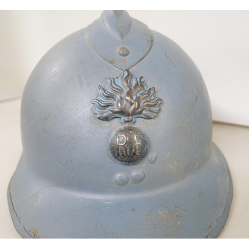 2139 - A World War I steel French army Adrian helmet