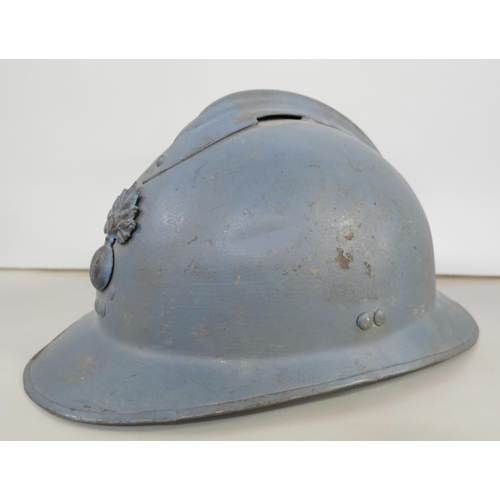 2139 - A World War I steel French army Adrian helmet