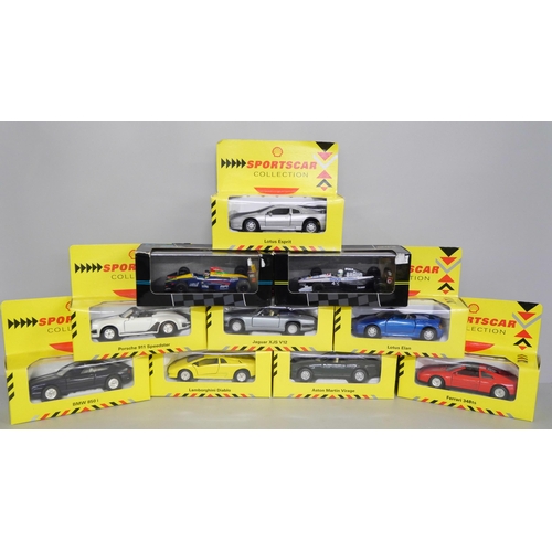 2146 - A collection of boxed Die Cast vehicles to include Eddie Stobbart, Esso, Corgi, Kimberly Clark, Spor... 