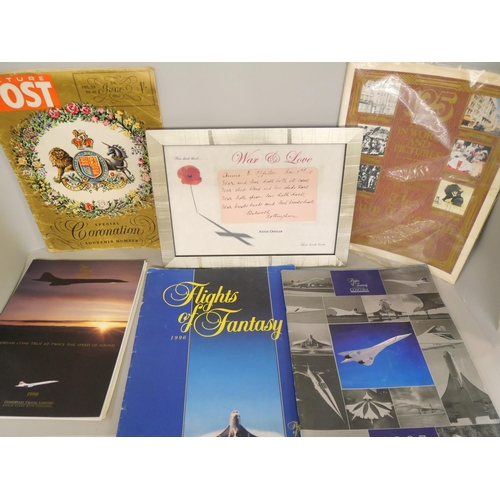 2148 - A box of mixed ephemera comprising of Concorde magazines, Picture Post, books including Nottingham P... 