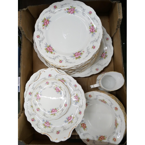 2156 - A large Royal Albert bone china dinner service in the Tranquility pattern. Comprising of serving dis... 