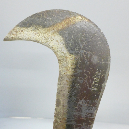 2172 - A billhook, 19th Century  **PLEASE NOTE THIS LOT IS NOT ELIGIBLE FOR IN-HOUSE POSTING AND PACKING**