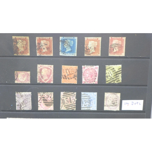 2179 - Stamps; a stock sheet of Great Britain Queen Victoria stamps