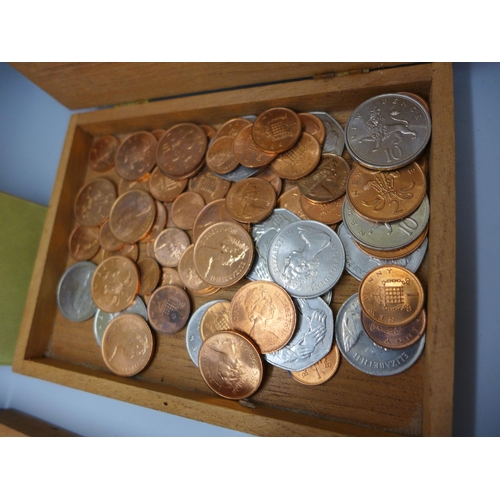 2199 - A box of assorted British coins, mainly pre-decimal