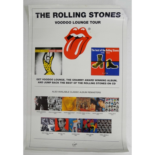 2212 - A collection of eight Rolling Stones promo posters including Voodoo Lounge tour